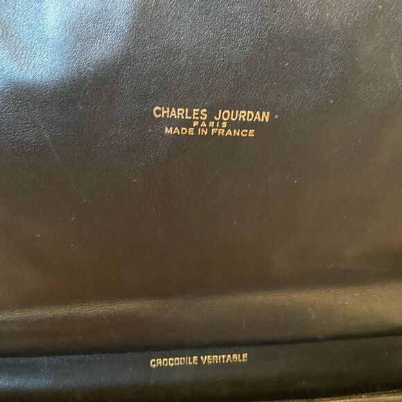 CHARLES JOURDAN Crocodile Leather Oversized Clutch - Picture 4 of 9